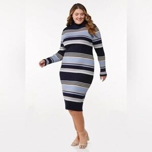 Cato | Plus Size Striped Sweater Dress Various Sizes Available